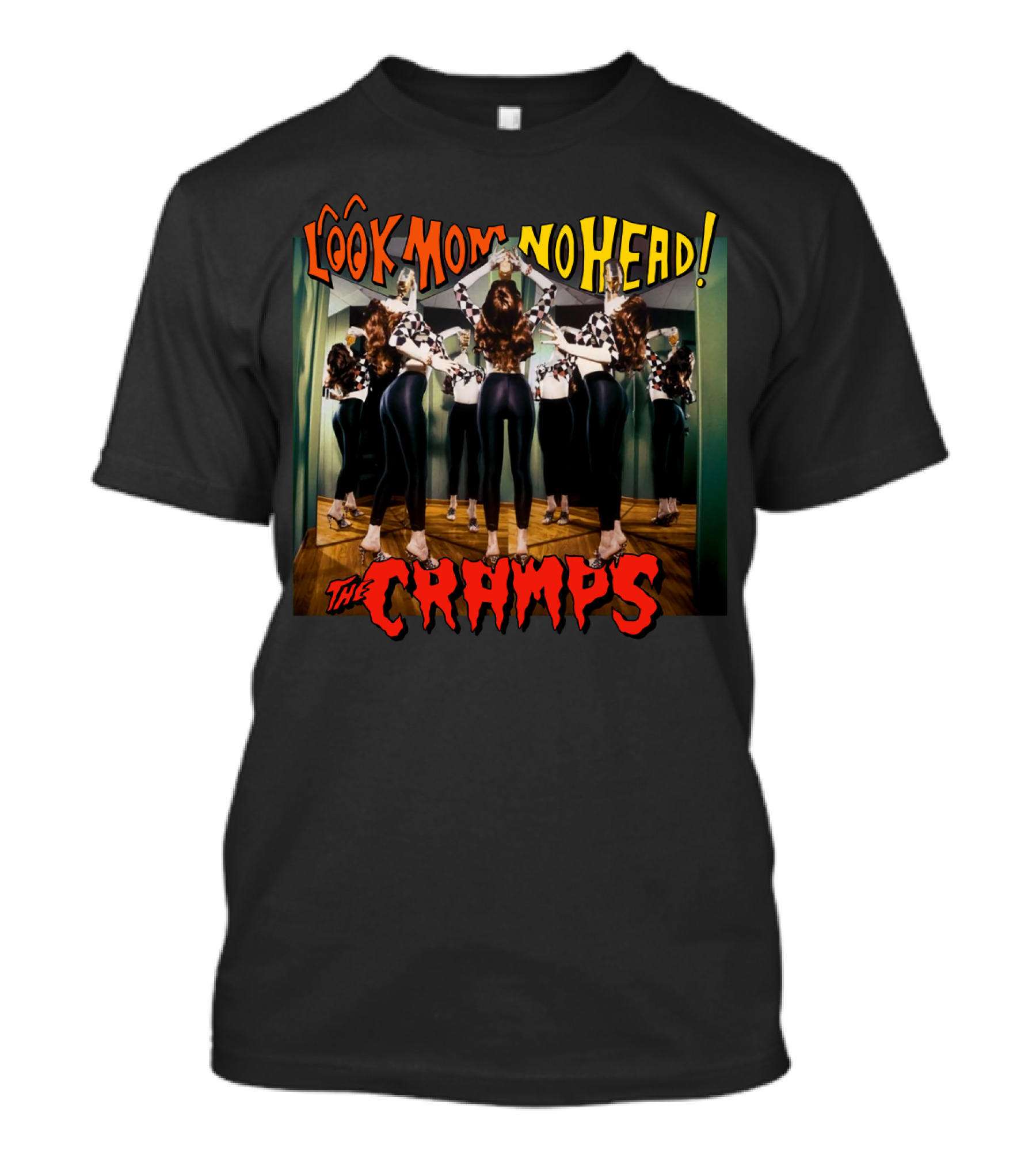 The Cramps Look Mom No Head Album Cover With Surreal Mirror Reflection T-Shirt