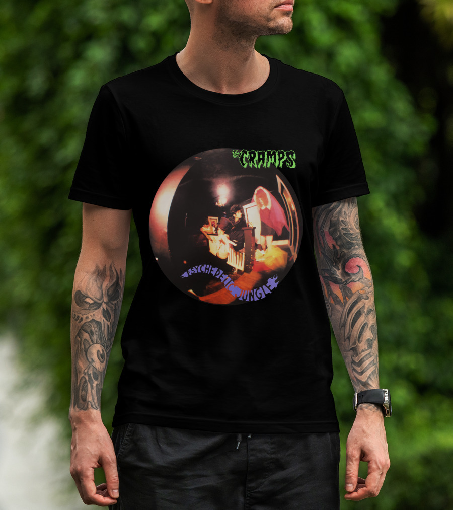 The Cramps Psychedelic Jungle Scene With Colorful Fisheye Lens Photography T-Shirt