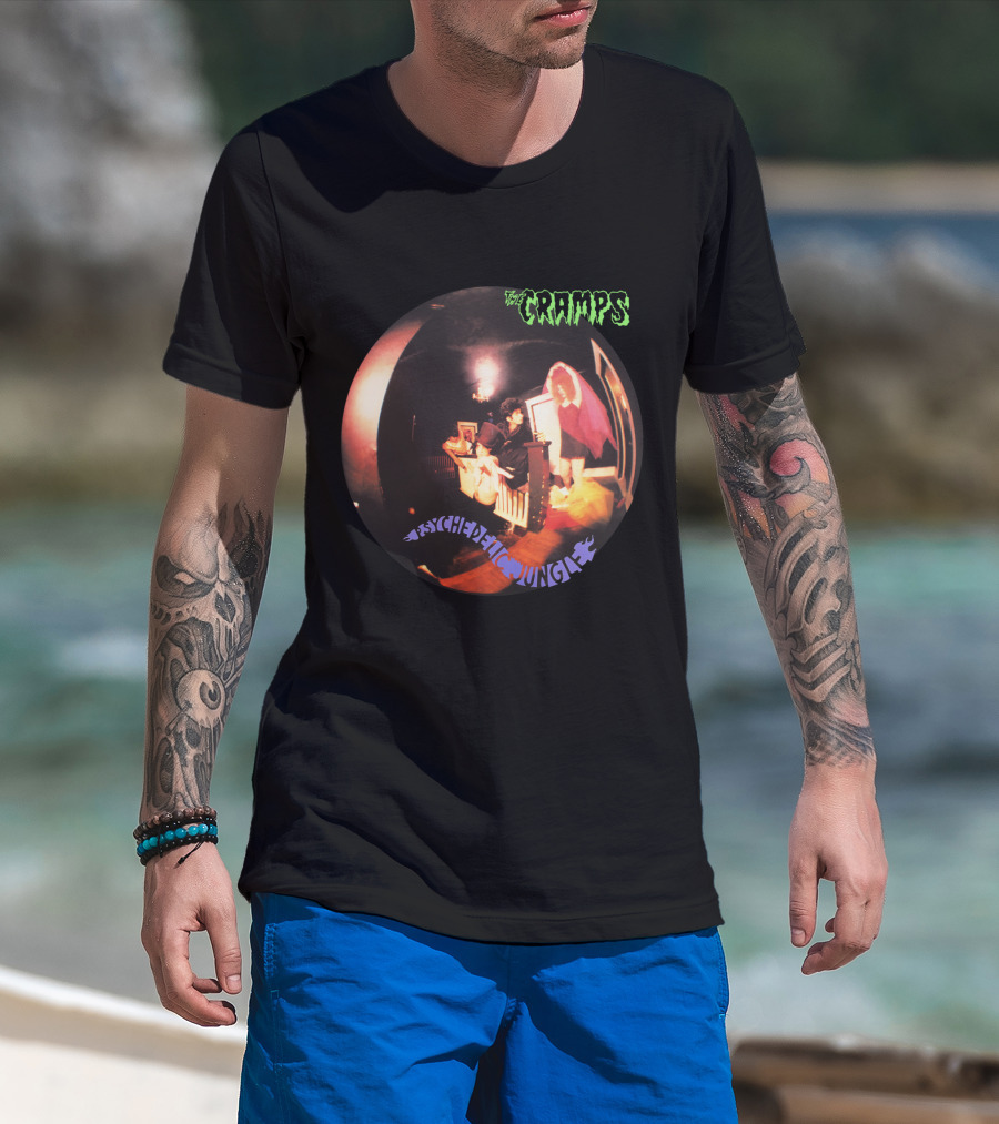 The Cramps Psychedelic Jungle Scene With Colorful Fisheye Lens Photography T-Shirt