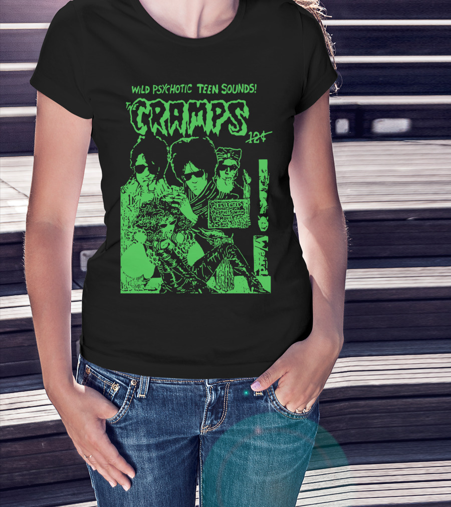 Wild Psychotic Teen Sounds The Cramps 12₵ T-Shirt