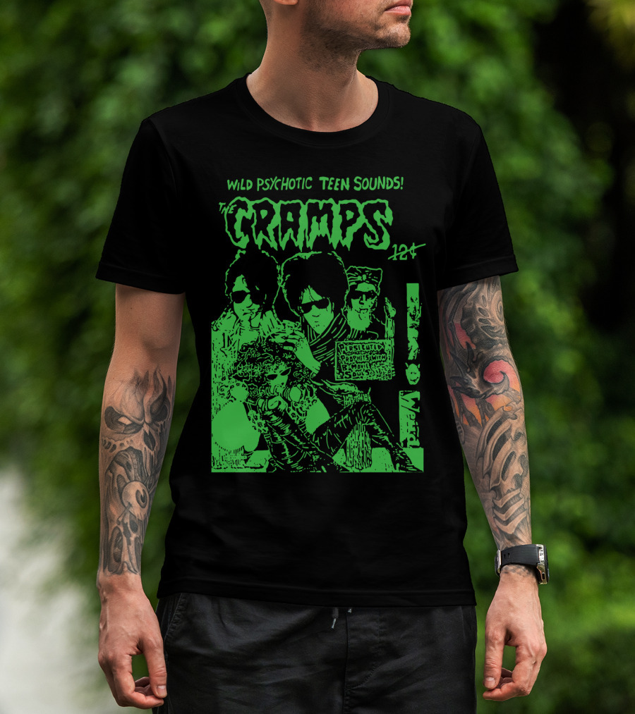 Wild Psychotic Teen Sounds The Cramps 12₵ T-Shirt