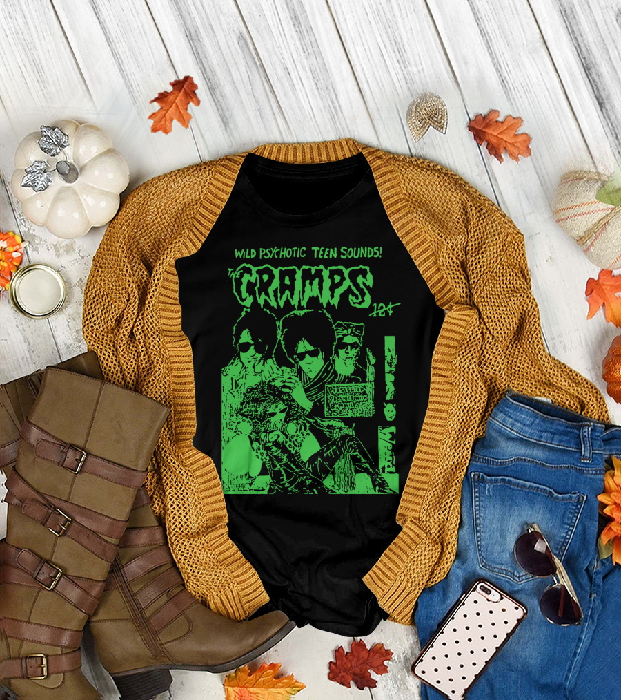 Wild Psychotic Teen Sounds The Cramps 12₵ T-Shirt
