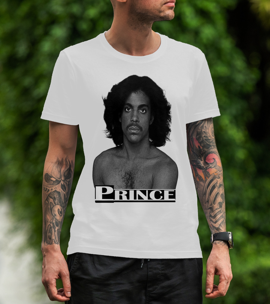 Prince Black And White Portrait T-Shirt