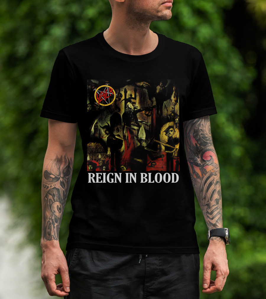 Slayer Reign In Blood Album Art Classic Cover T-Shirt