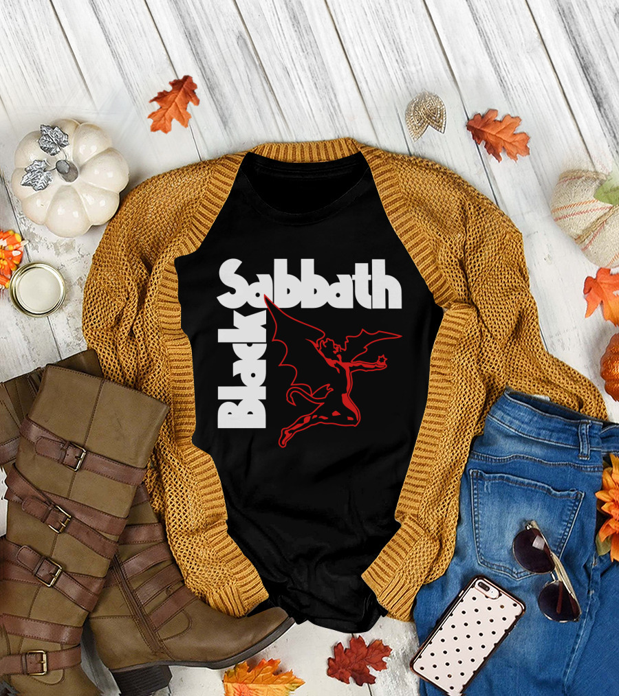 Black Sabbath Devil Logo Retro T-Shirt