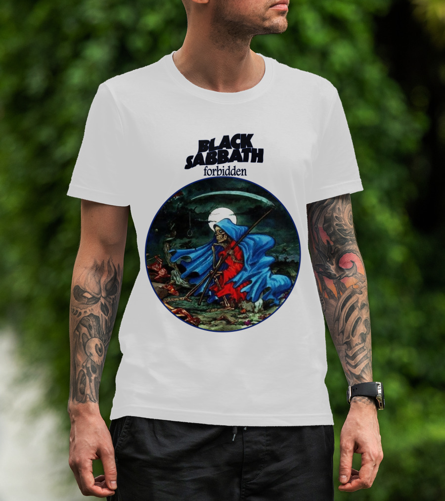Black Sabbath Forbidden Grim Reaper Album Art T-Shirt
