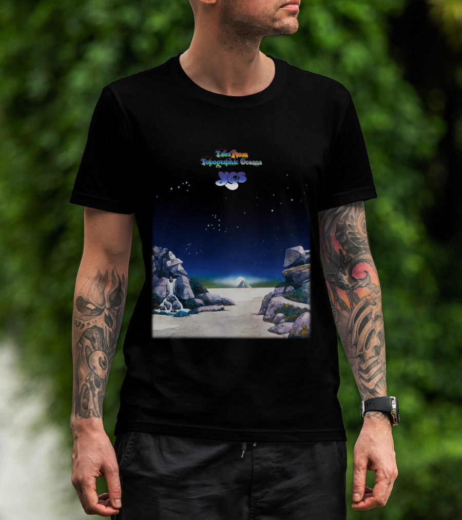 Tales From Topographic Oceans Yes Album Art Scenic Landscape T-Shirt