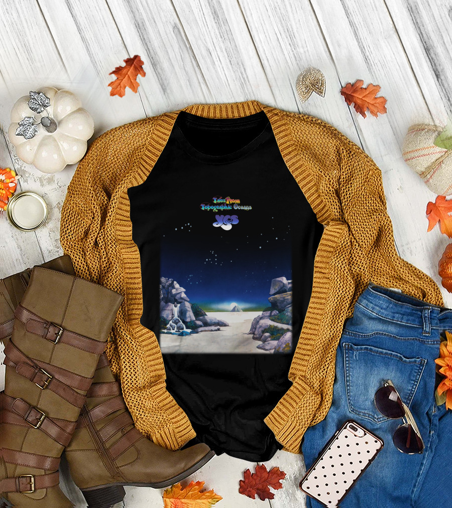 Tales From Topographic Oceans Yes Album Art Scenic Landscape T-Shirt