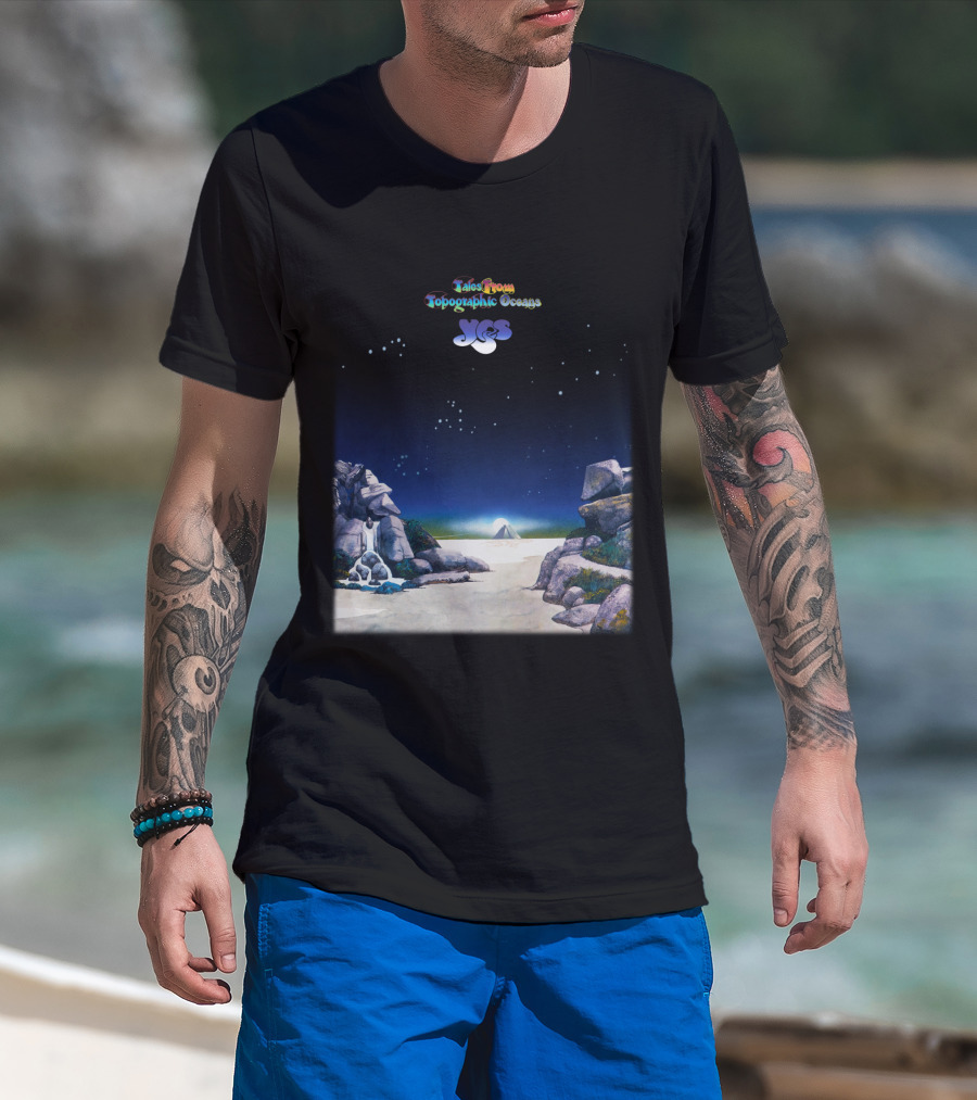 Tales From Topographic Oceans Yes Album Art Scenic Landscape T-Shirt
