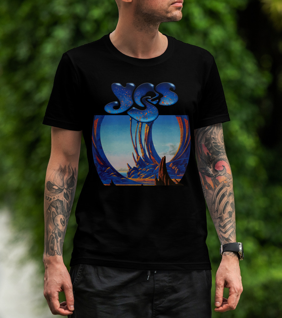 Yes Album Art Cover Retro Fantasy Landscape T-Shirt