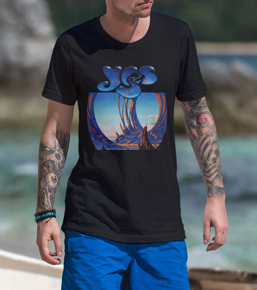 Yes Album Art Cover Retro Fantasy Landscape T-Shirt