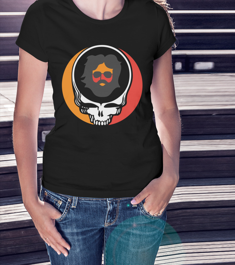Grateful Dead Skull With Sunglasses And Sunset Colors T-Shirt