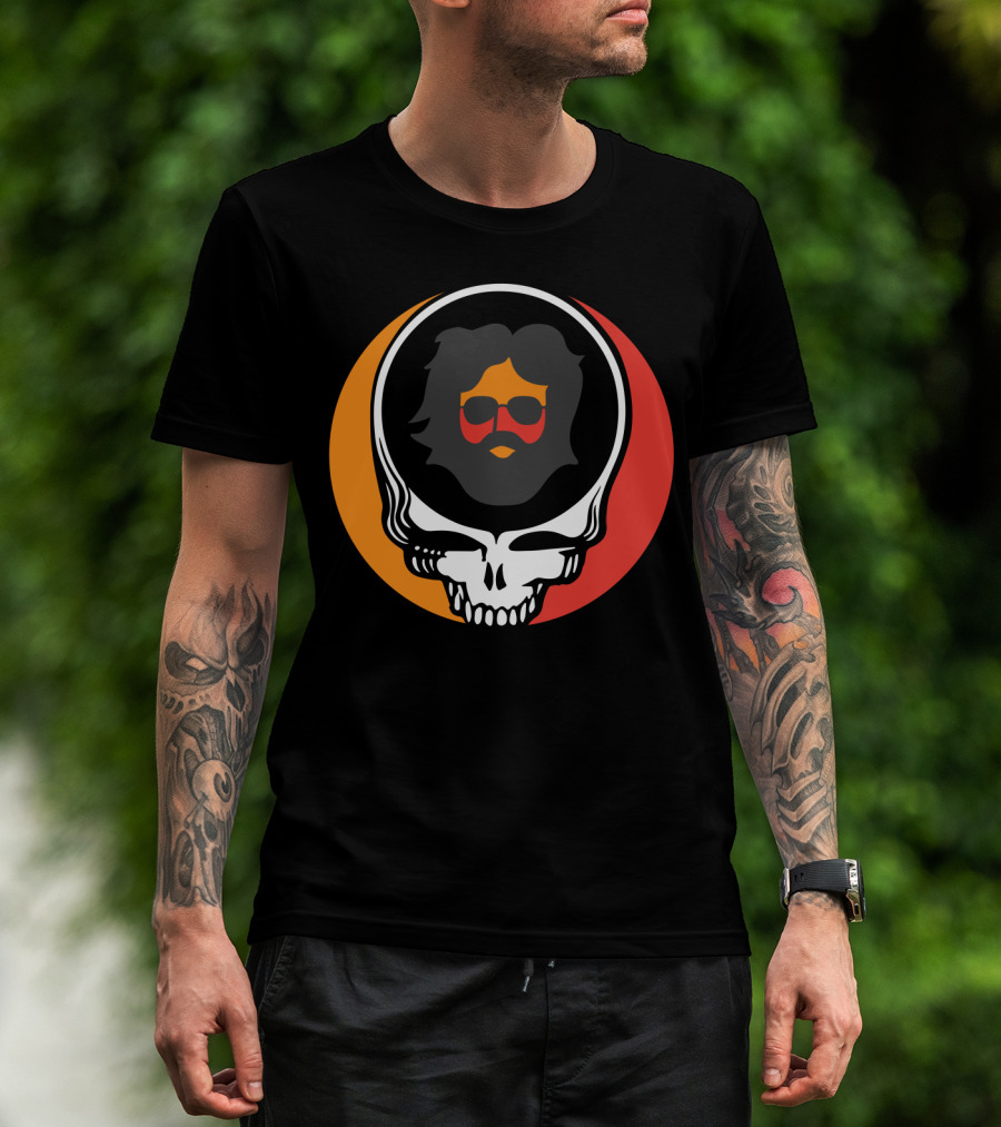 Grateful Dead Skull With Sunglasses And Sunset Colors T-Shirt