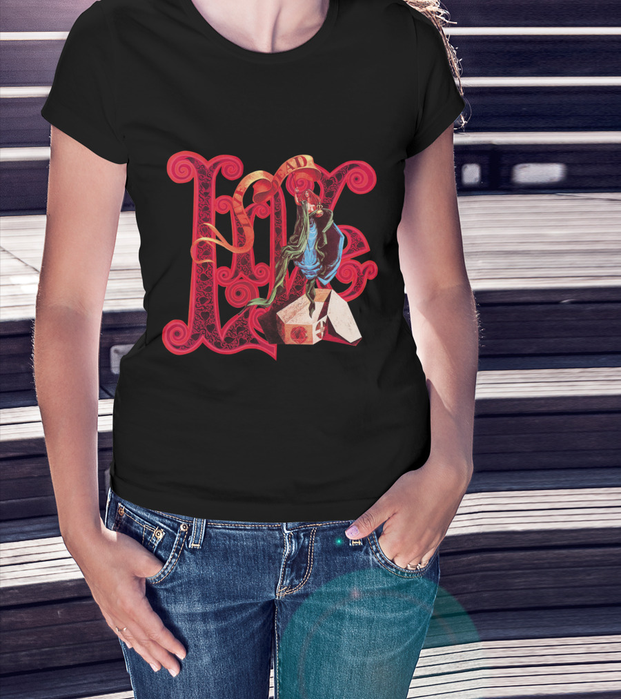 Grateful Dead Love Skeleton Roses Artistic T-Shirt