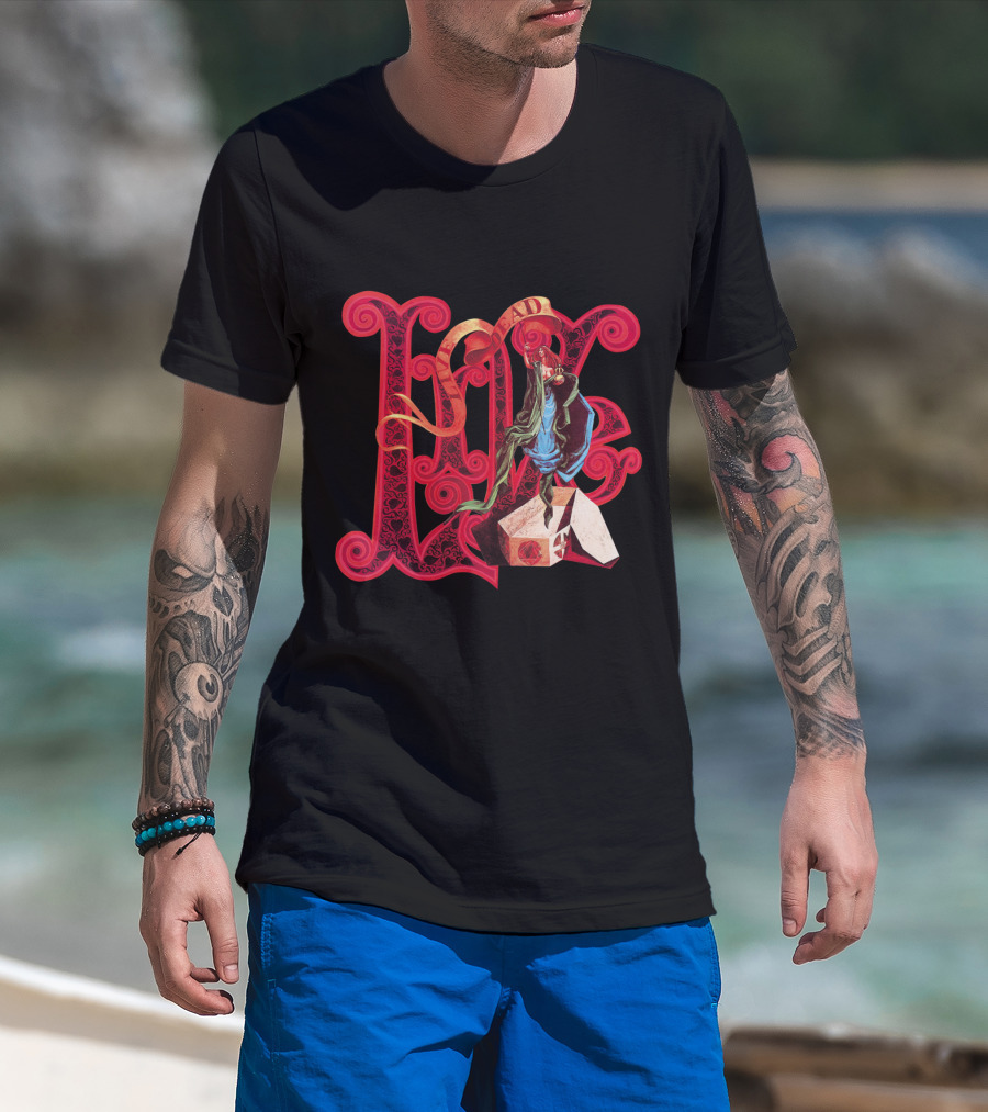 Grateful Dead Love Skeleton Roses Artistic T-Shirt