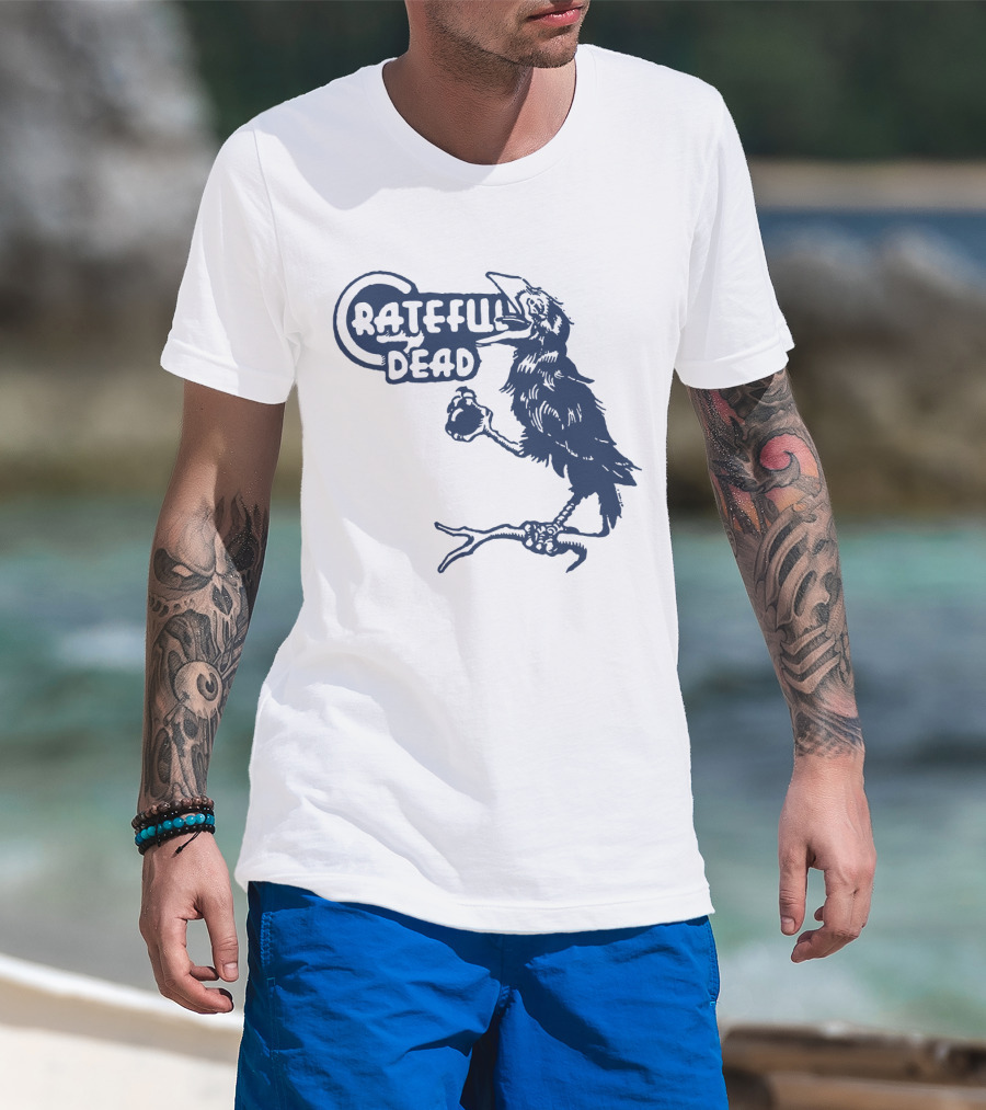 Grateful Dead Crow Holding Heart T-Shirt