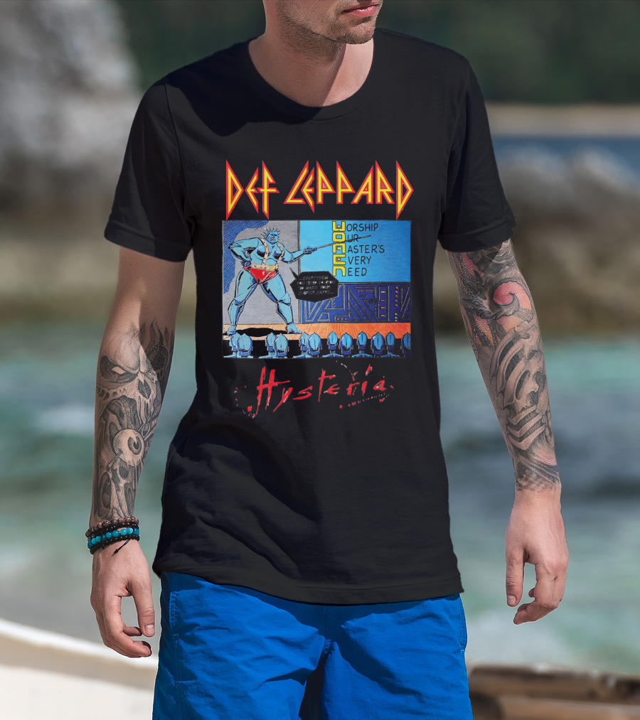 Def Leppard Hysteria Worship Woman Master's Need T-Shirt