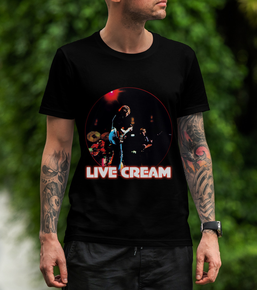 Live Cream Concert Performance Circular Visual T-Shirt