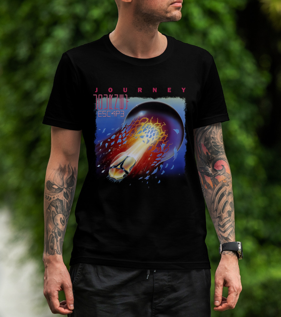 Journey Esc4P3 Album Art Rocket T-Shirt