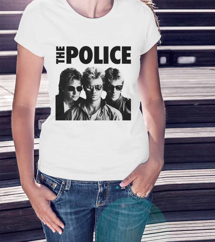 The Police Band Black And White Photo Tp T-Shirt