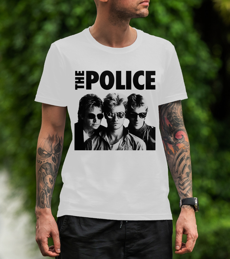 The Police Band Black And White Photo Tp T-Shirt