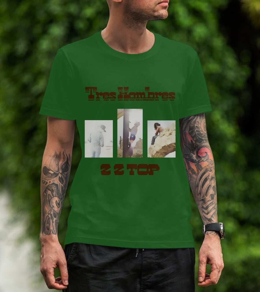 Tres Hombres Zz Top Vintage Album Cover T-Shirt