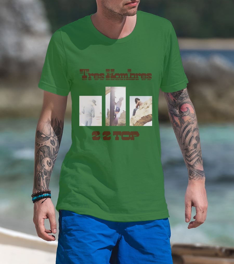 Tres Hombres Zz Top Vintage Album Cover T-Shirt