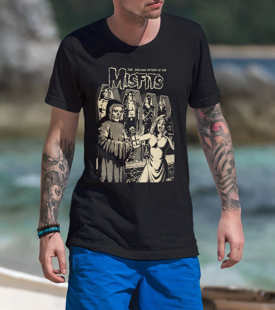 The Shocking Return Of The Misfits Coffin Horror Scene T-Shirt