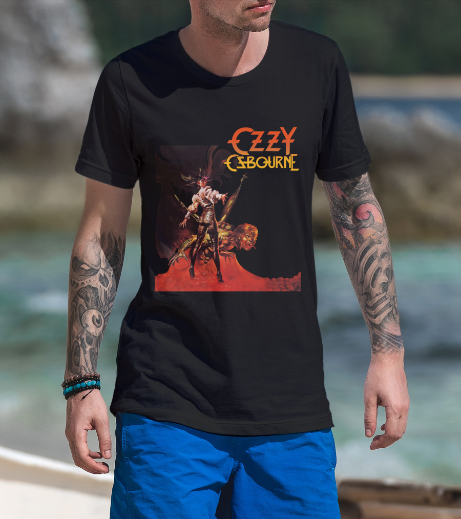 Ozzy Osbourne Bark At The Moon Retro Metal Art T-Shirt