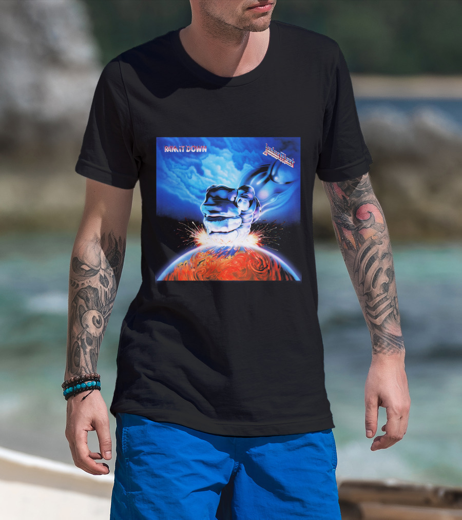 Rain It Down Judas Priest Fist Artwork T-Shirt