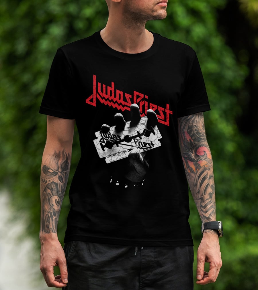 Judas Priest British Steel Razor Blade T-Shirt
