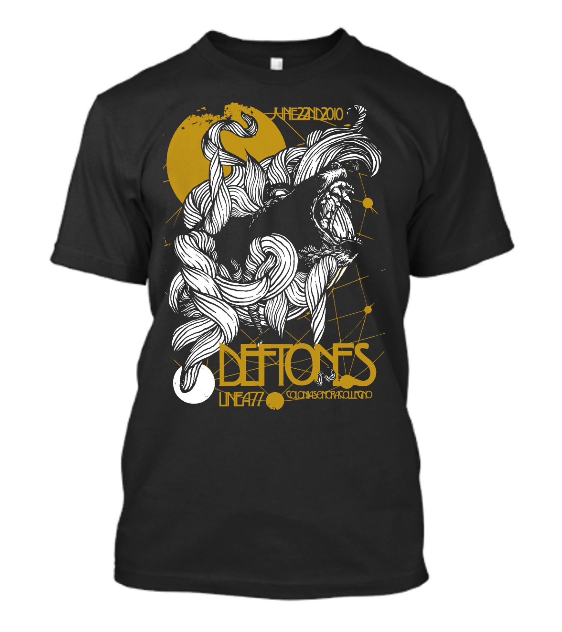 Deftones June 23 2010 Linea 77 Cocaisonokocujinro T-Shirt