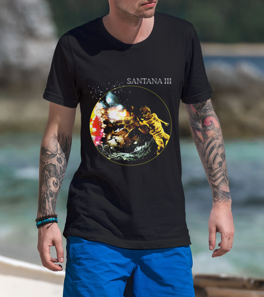 Santana Iii Psychedelic Cosmic Artwork T-Shirt