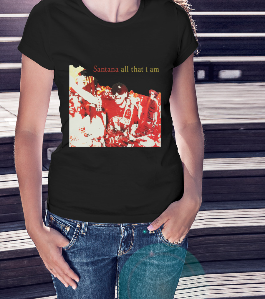 Santana All That I Am Red And White Guitarist T-Shirt