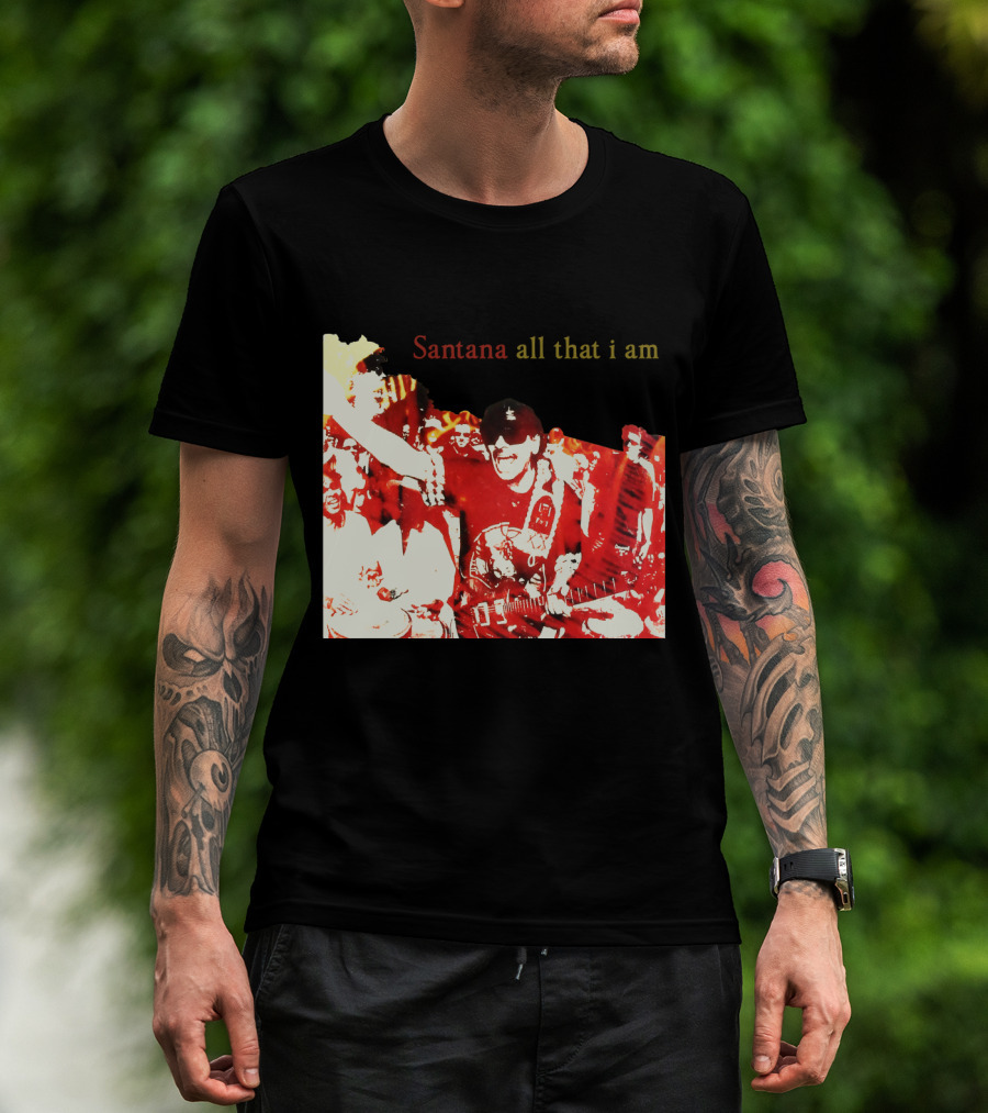 Santana All That I Am Red And White Guitarist T-Shirt