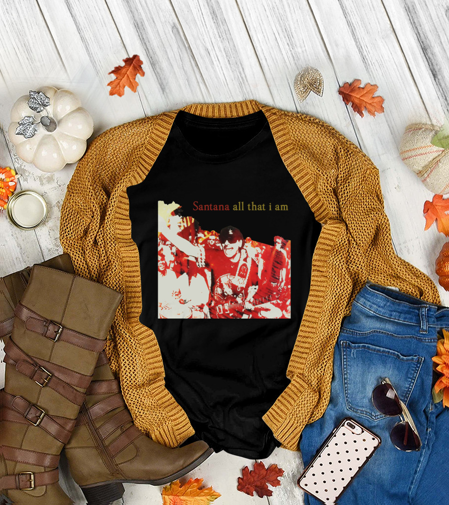 Santana All That I Am Red And White Guitarist T-Shirt