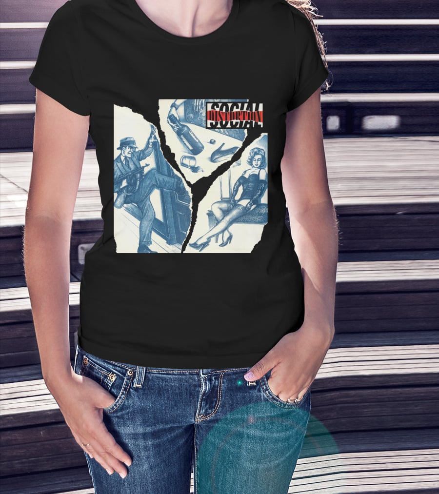 Social Distortion Gangster And Femme Fatale Vintage Scene T-Shirt