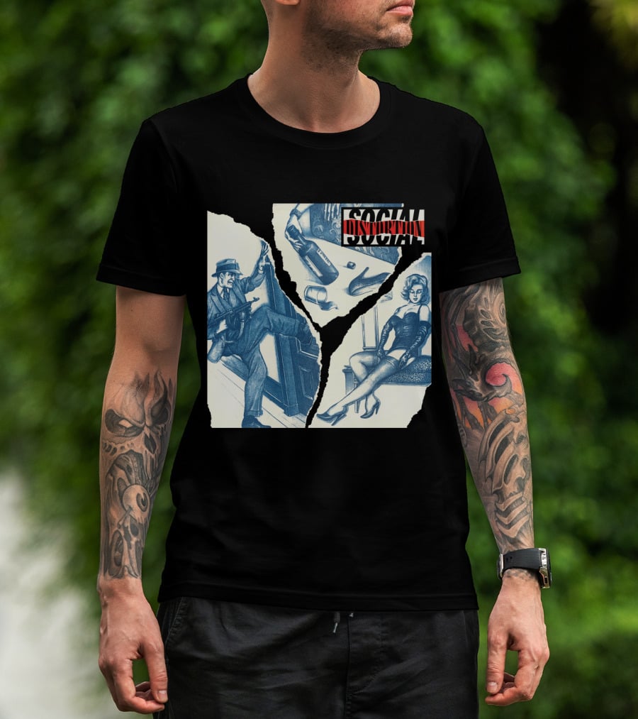 Social Distortion Gangster And Femme Fatale Vintage Scene T-Shirt