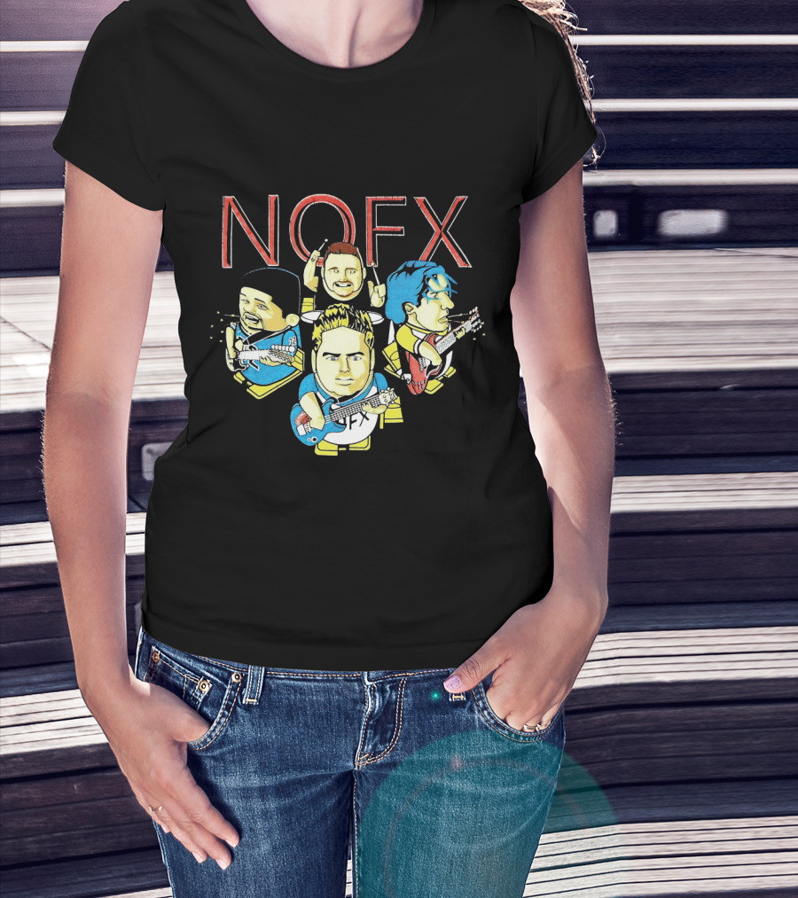 Nofx Cartoon Band Members T-Shirt