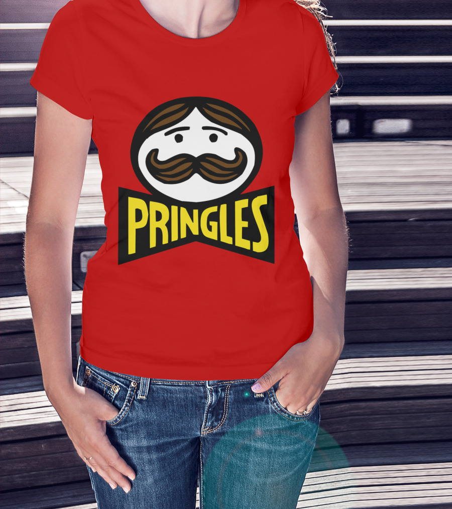 Prm 36 Pringles Logo Mustache And Bowtie T-Shirt