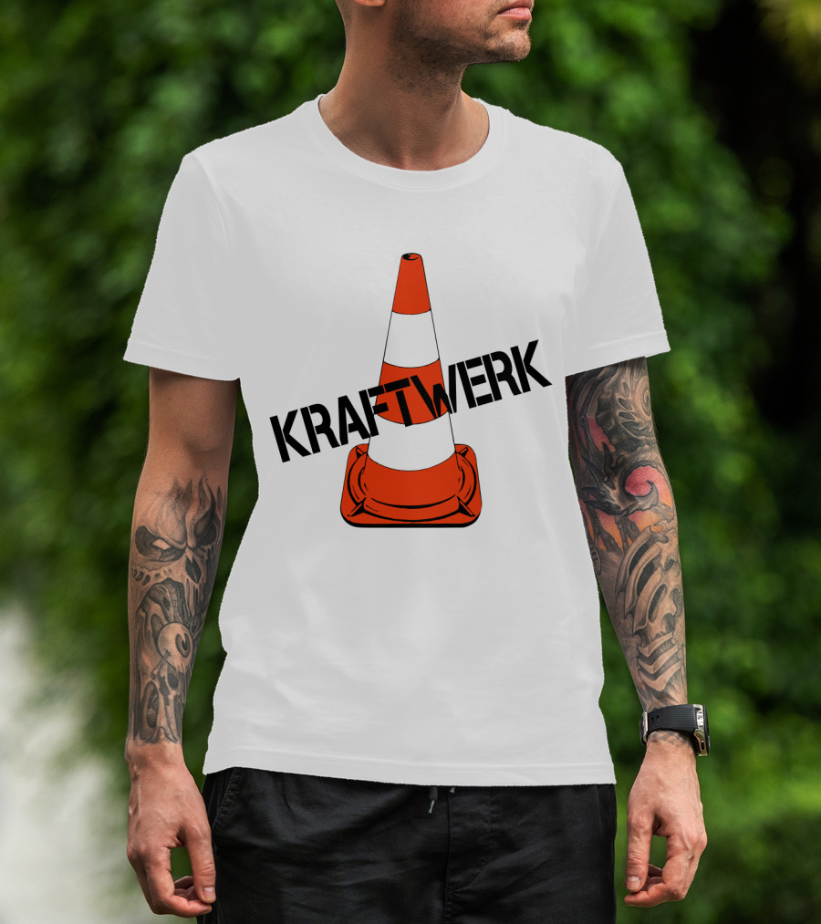 Kraftwerk Highway Traffic Cone Retro T-Shirt