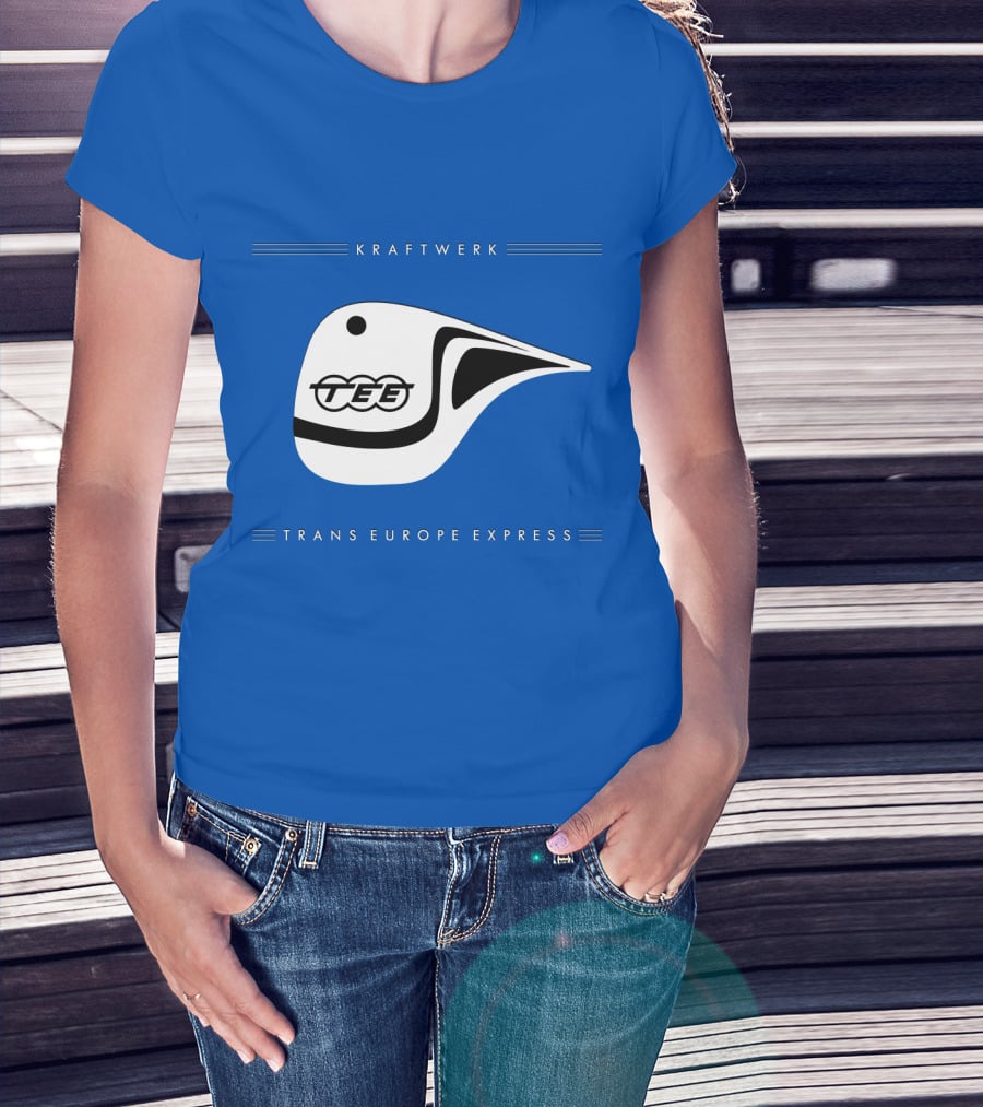Kraftwerk Trans Europe Express Tee Bird Logo Blue T-Shirt