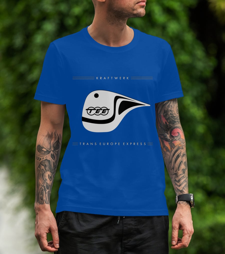 Kraftwerk Trans Europe Express Tee Bird Logo Blue T-Shirt