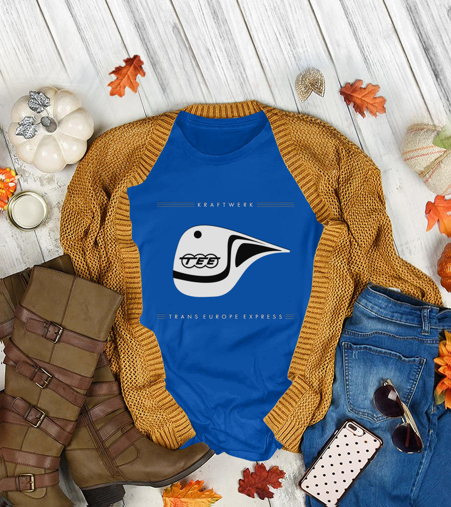 Kraftwerk Trans Europe Express Tee Bird Logo Blue T-Shirt