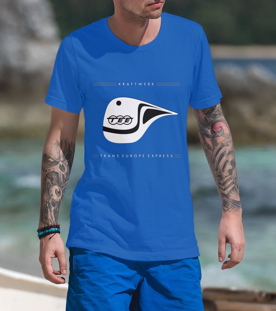 Kraftwerk Trans Europe Express Tee Bird Logo Blue T-Shirt
