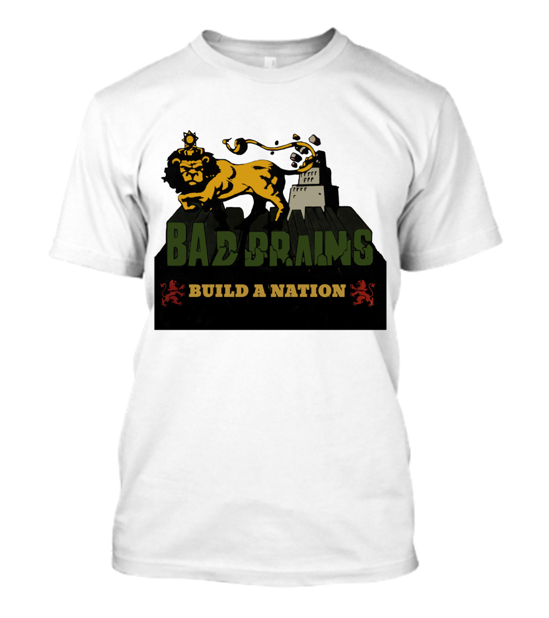 Bad Brains Build A Nation Lion Reggae Punk T-Shirt