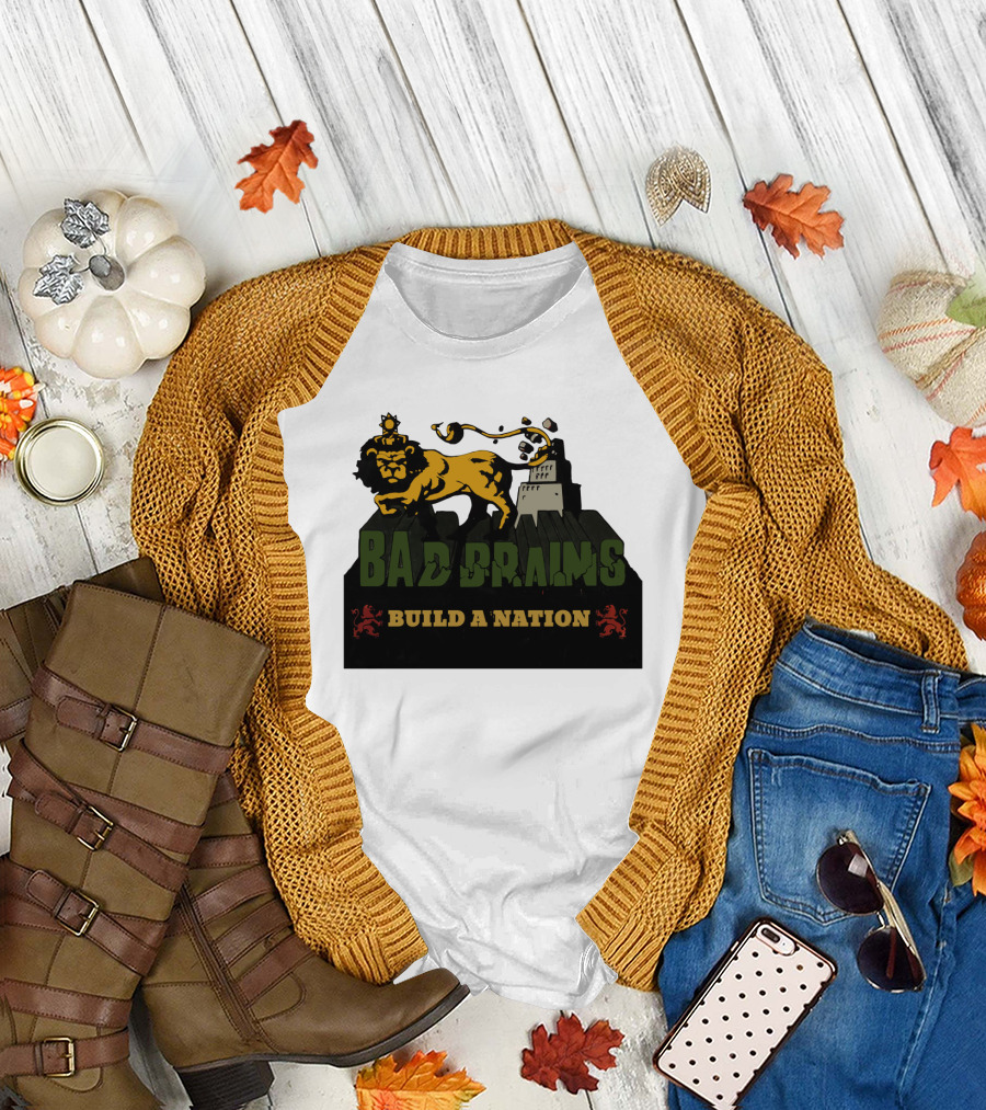 Bad Brains Build A Nation Lion Reggae Punk T-Shirt