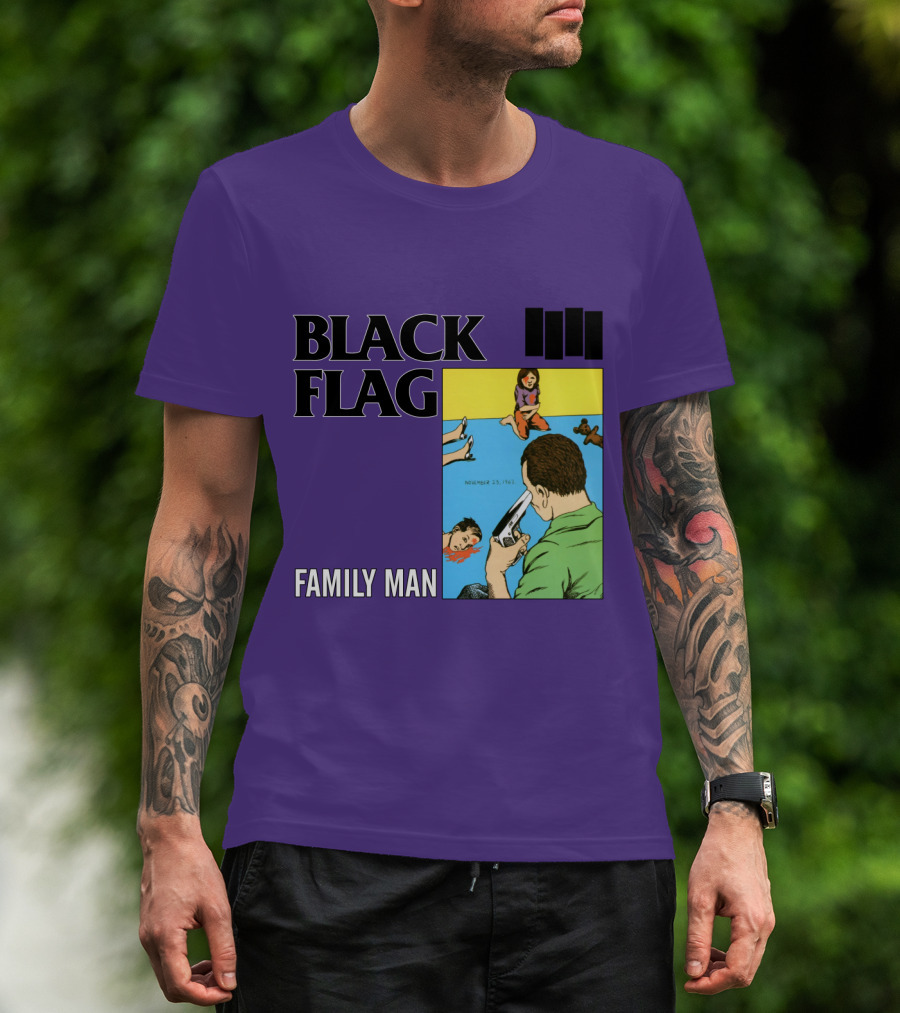 Black Flag Family Man - Nervous 23-1983 T-Shirt