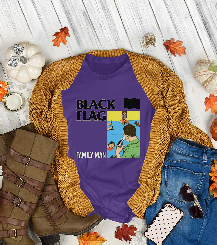 Black Flag Family Man - Nervous 23-1983 T-Shirt