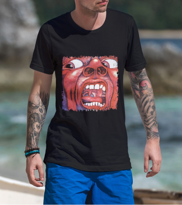 KC 03 In The Court Of The Crimson King Album Art Distorted Red Face T-Shirt